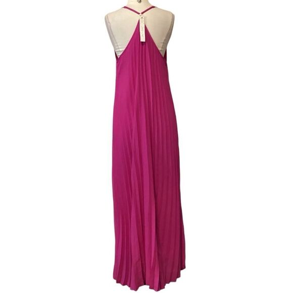 NWT She + Sky Magenta Pleated Maxi Dress large - Picture 8 of 15